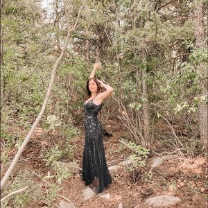 Navy Blue Evening Dress